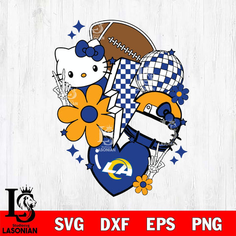 Los Angeles Rams Hello Kitty Nfl 2 Svg Eps Dxf Png File, Digital Download, Instant Download