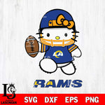 Los Angeles Rams Hello Kitty Nfl 4 Svg Eps Dxf Png File, Digital Download, Instant Download