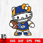 Los Angeles Rams Hello Kitty sport 2 Svg Eps Dxf Png File, Digital Download, Instant Download