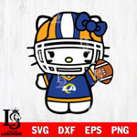 Los Angeles Rams Hello Kitty sport 9 Svg Eps Dxf Png File, Digital Download, Instant Download