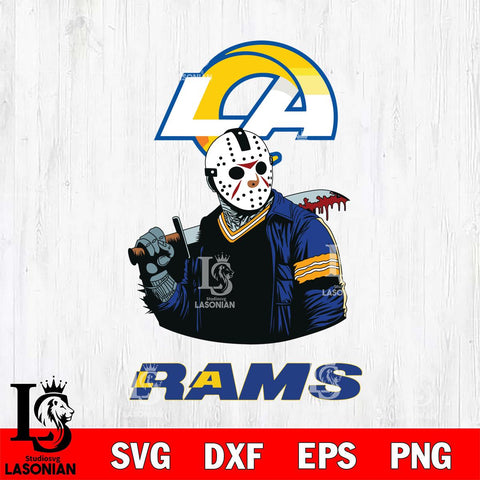 Los Angeles Rams Jason Voorhees 10 Svg Eps Dxf Png File, Digital Download