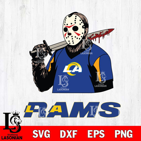 Los Angeles Rams Jason Voorhees 11 Svg Eps Dxf Png File, Digital Download