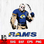 Los Angeles Rams Jason Voorhees Svg Eps Dxf Png File, Digital Download