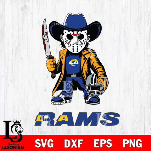 Los Angeles Rams Jason Voorhees 3 Svg Eps Dxf Png File, Digital Download