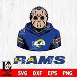 Los Angeles Rams Jason Voorhees 4 Svg Eps Dxf Png File, Digital Download