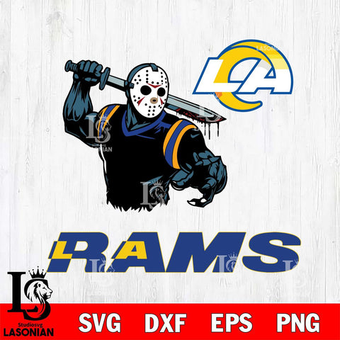 Los Angeles Rams Jason Voorhees 5 Svg Eps Dxf Png File, Digital Download