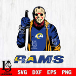 Los Angeles Rams Jason Voorhees 6 Svg Eps Dxf Png File, Digital Download