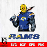 Los Angeles Rams Jason Voorhees 7 Svg Eps Dxf Png File, Digital Download