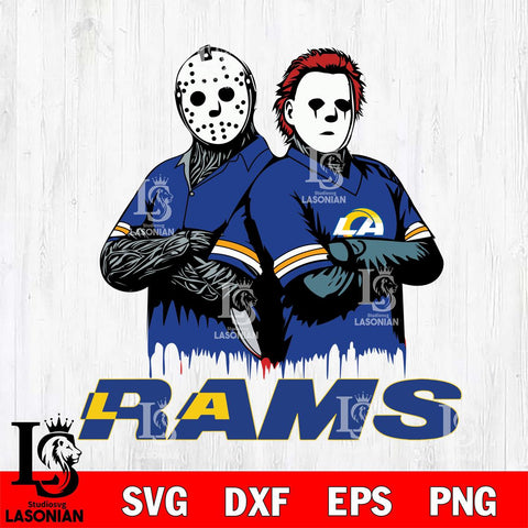 Los Angeles Rams Jason Voorhees 8 Svg Eps Dxf Png File, Digital Download