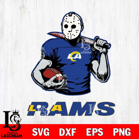 Los Angeles Rams Jason Voorhees 9 Svg Eps Dxf Png File, Digital Download