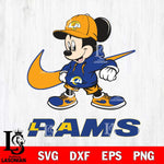 Los Angeles Rams Mickey Mouse NIKE, Svg Eps Dxf Png File, Digital Download