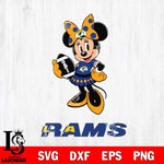 Los Angeles Rams Minnie Mouse, Svg Eps Dxf Png File, Digital Download