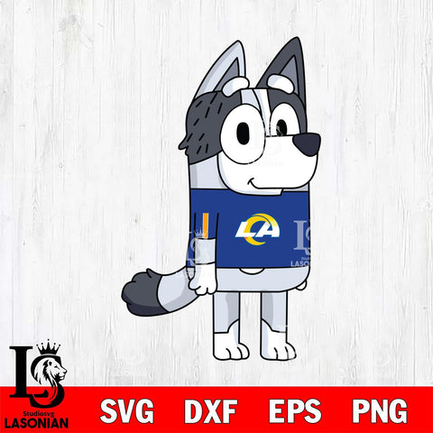 Los Angeles Rams Muffin Bluey NFL Svg Eps Dxf Png File, Digital Download, Instant Download