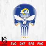 Los Angeles Rams Punisher Skull SVG