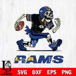 Los Angeles Rams Skeleton Football Svg Eps Dxf Png File, Digital Download