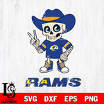 Los Angeles Rams Skeleton Football 2 Svg Eps Dxf Png File, Digital Download