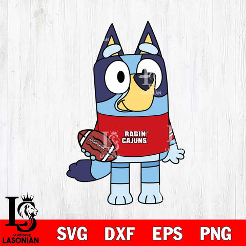 Louisiana Ragin' Cajuns Bluey 2 Svg Eps Dxf Png File, Digital Download, Instant Download