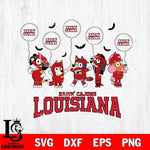 Louisiana Ragin' Cajuns Bluey Halloween Spooky Svg Eps Dxf Png File, Digital Download, Instant Download