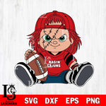 Louisiana Ragin' Cajuns Chucky Horror 11 Svg Eps Dxf Png File, NCAA svg, Digital Download, Instant Download