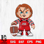 Louisiana Ragin' Cajuns Chucky Horror 7 Svg Eps Dxf Png File, NCAA svg, Digital Download, Instant Download