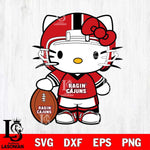 Louisiana Ragin' Cajuns Cute Hello Kitty Football 3 Svg Eps Dxf Png File, NCAA svg, Digital Download, Instant Download