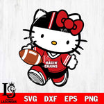 Louisiana Ragin' Cajuns Cute Hello Kitty Football 9 Svg Eps Dxf Png File, NCAA svg, Digital Download, Instant Download