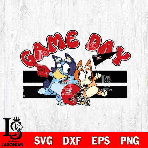 Louisiana Ragin' Cajuns Game Day Bluey Svg Eps Dxf Png File, Digital Download, Instant Download