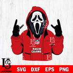 Louisiana Ragin' Cajuns Ghostface Scream Football Halloween Svg Eps Dxf Png File, NCAA svg, Digital Download, Instant Download