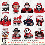 Louisiana Ragin' Cajuns Halloween Bundle 12 SVG Svg Eps Dxf Png File, NCAA bundle svg, Digital Download, Instant Download