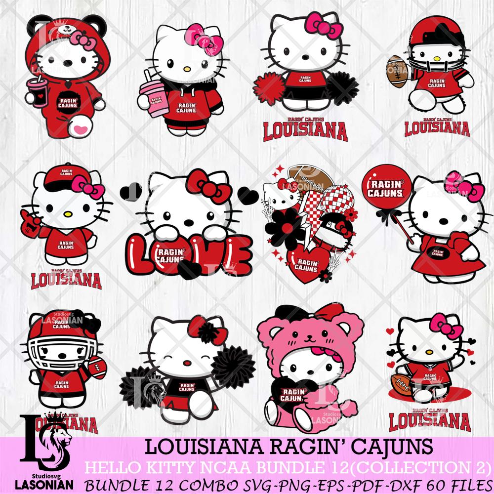 Louisiana Ragin' Cajuns Hello Kitty Bundle 12 SVG – lasoniansvg