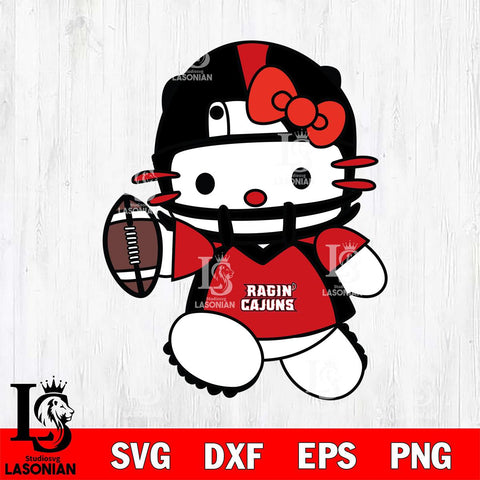 Louisiana Ragin' Cajuns Hello Kitty sport 11 Svg Eps Dxf Png File, NCAA svg, Digital Download, Instant Download