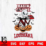 Louisiana Ragin' Cajuns Jack Skellington 2 halloween Svg Eps Dxf Png File, NCAA svg, Digital Download, Instant Download