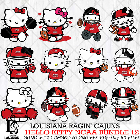 Louisiana Ragin' Cajuns NCAA Bundle 12 Svg Eps Dxf Png File, NCAA svg, Digital Download, Instant Download