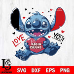 Louisiana Ragin' Cajuns Stitch Love Svg Eps Dxf Png File, NCAA svg, Digital Download, Instant Download