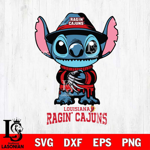 Louisiana Ragin' Cajuns Stitich Freddy Krueger Svg Eps Dxf Png File, NCAA svg, Digital Download, Instant Download