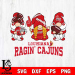 Louisiana Ragin' Cajuns 3 Gnomes Football Svg Eps Dxf Png File, Digital Download, Instant Download