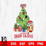 Louisiana Ragin' Cajuns Bluey Chilli Christmas Tree Svg Eps Dxf Png File, Digital Download