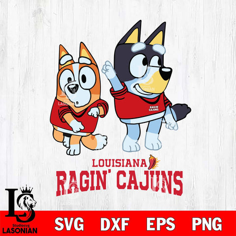 Louisiana Ragin' Cajuns Bluey Chilli Mode Dance Svg Eps Dxf Png File, Digital Download, Instant Download