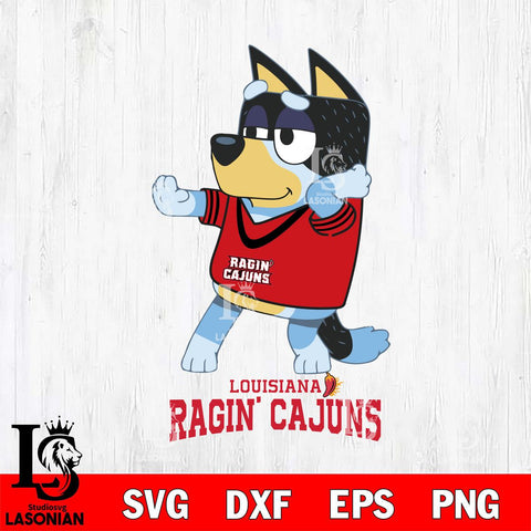 Louisiana Ragin' Cajuns Bluey Dad Dance Svg Eps Dxf Png File, Digital Download, Instant Download