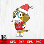 Louisiana Ragin' Cajuns Bluey Honey Christmas Svg Eps Dxf Png File, Digital Download, Instant Download