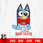 Louisiana Ragin' Cajuns Bluey Styles Football Svg Eps Dxf Png File,NCAA Svg Files,Bluey svg ,Digital Download ,Instant Download, Cricut File