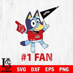 Louisiana Ragin' Cajuns Bluey #1 Fan Svg Eps Dxf Png File,NCAA Svg Files,Bluey svg ,Digital Download ,Instant Download, Cricut File