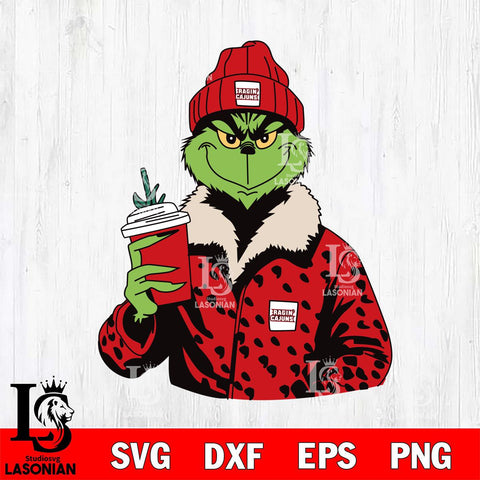 Louisiana Ragin' Cajuns Boujee Grinch 12 Svg Eps Dxf Png File, Digital Download, Instant Download