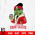 Louisiana Ragin' Cajuns Girls Grinch Bougie Svg Eps Dxf Png File, Digital Download, Instant Download