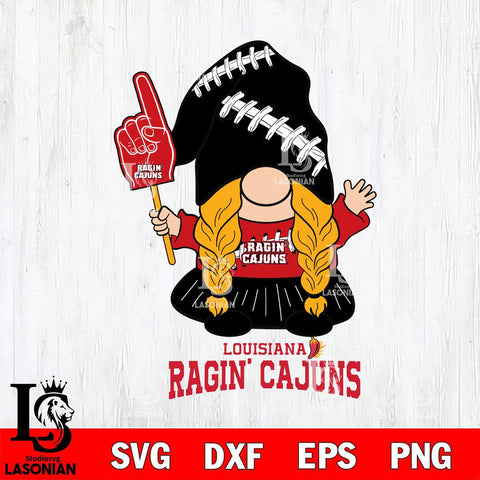 Louisiana Ragin' Cajuns Gnomes Fan Svg Eps Dxf Png File, Digital Download, Instant Download