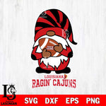 Louisiana Ragin' Cajuns Gnomes Football Svg Eps Dxf Png File, Digital Download, Instant Download