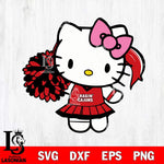 Louisiana Ragin' Cajuns Hello Kitty Cheerleader 12 Svg Eps Dxf Png File, Digital Download, Instant Download