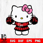 Louisiana Ragin' Cajuns Hello Kitty Cheerleader 9 Svg Eps Dxf Png File, Digital Download, Instant Download