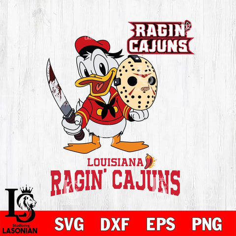 Louisiana Ragin' Cajuns Jason Voorhees 12 Svg Eps Dxf Png File, Digital Download