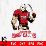 Louisiana Ragin' Cajuns Jason Voorhees Svg Eps Dxf Png File, Digital Download